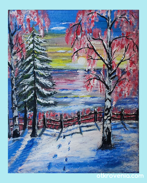 Цветна зима край морето