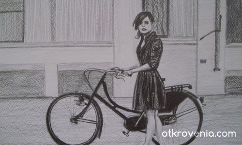 момиче с колело