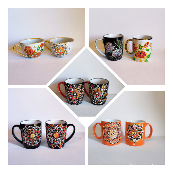 Нова любов -рисувани чаши