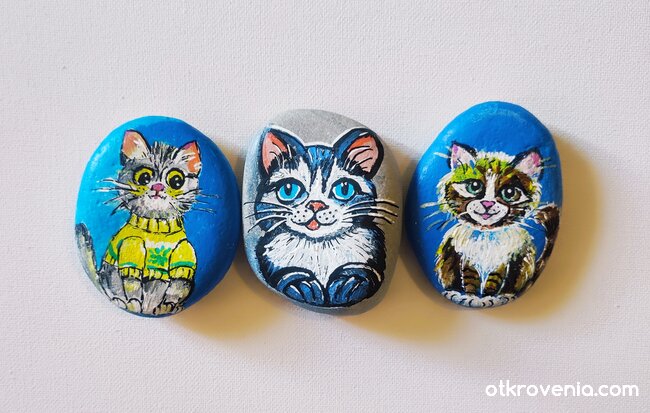 Котарачета върху камъчета