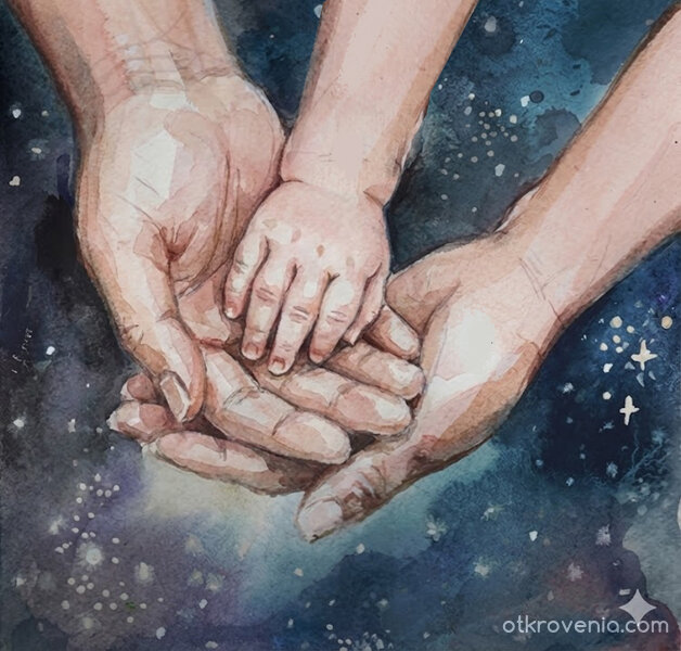 Kартичка - акварелна по повод деня на бащата