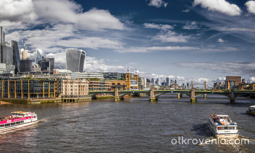 Една не чак толкова банална панорама от Millennium Bridge - London