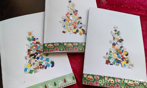 Коледни картички -идеи за творене от детски ръчички