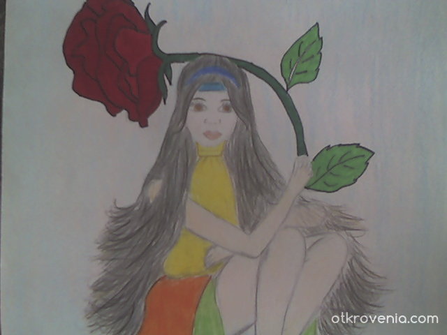 жената с роза