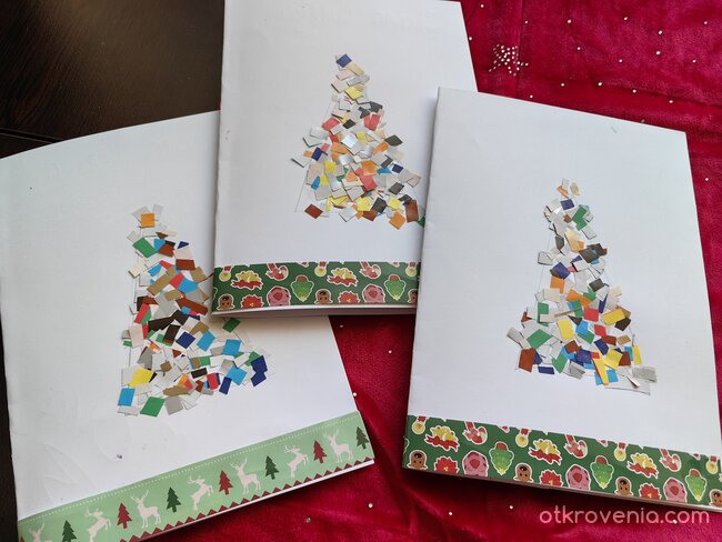 Коледни картички -идеи за творене от детски ръчички