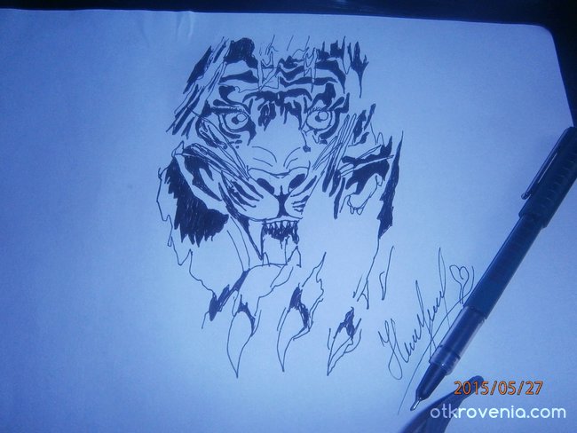 Рисунка с химикал "тигър"