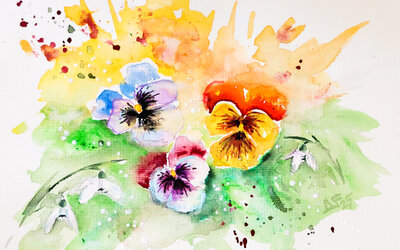 С цветовете на пролетта