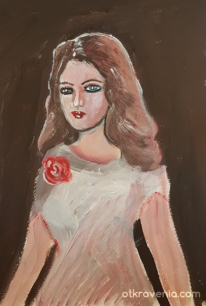 Woman with rose