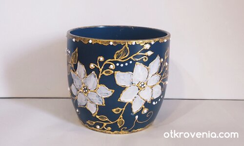 Ръчно рисувана кашпа