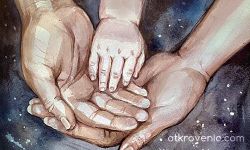 Акварел - поръчка по повод деня на бащата