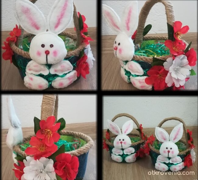 Великденски кошнички "Зайче"