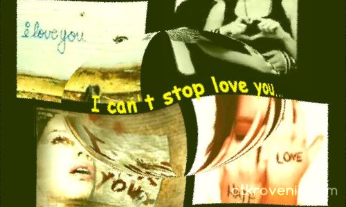 I can't stop love you
