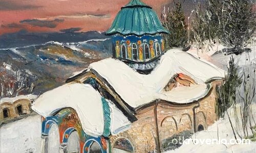 ,,Соколският манастир през зимата”❄️