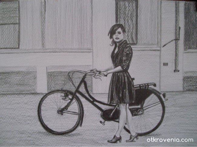 момиче с колело