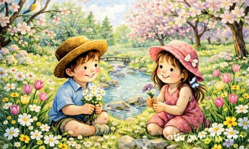 При цветята