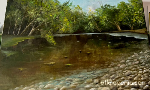 Плитка река