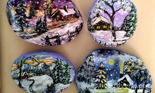 Рисувани камъчета с акрилни бои