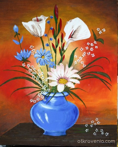ваза с цветя