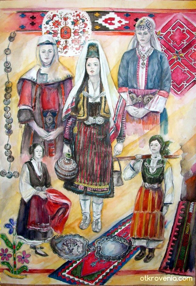 Разнообразие от цветове и форми в бълг. фолклор - drawing: Painting ...