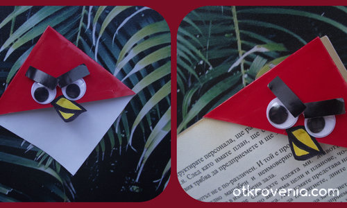 Ръчно изработен книгоразделител - Angry Birds